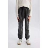 Defacto D7037 Siyah Erkek Çocuk Jogger Fit Jean Pantolon