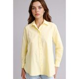 DeFacto D7341AX26SP Sarı-YL142 Kadın Relax Fit Gömlek Yaka Poplin Tunik