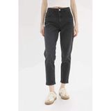 Defacto D7944 Denım Lina Comfort Mom Normal Bel Düz Paça Jean Kar Yıkamalı Pantolon