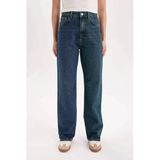 Defacto D7953 Mavi 90'S Wide Leg Yüksek Bel Geniş Paça Uzun Jean Kar Yıkamalı Pantolon