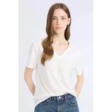 Defacto D9593 Beyaz Regular Fit V Yaka Basic Düz Kısa Kollu Tişört