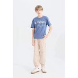 Defacto D985 Bej Erkek Çocuk Jogger Standart Paça Paraşüt Pantolon