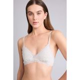 DeFacto Dantel Detaylı Çıkarılabilir Kap Çıkarılabilir Pedli Balensiz Bralet, M, G7762AX26SP, Gri-GR93, Kadın