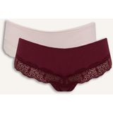 DeFacto Dantel Detaylı Ribana 2'li Hipster Külot G8362AX26SP - Bordo-BR115