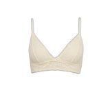 DeFacto Dantelli Kapsız Pedsiz Balensiz Bralet, XS, H0511AX26SP, Ekru-ER103, Kadın