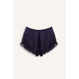 DeFacto Dantelli Şort Pijama Altı H1353AX26SM - Mor-PR289 - XL