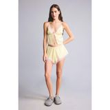 DeFacto Dantelli Şort Pijama ALTI H1353AX26SM - Sarı-YL83 - XL