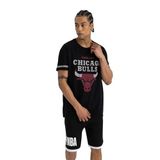 DeFacto DeFactoFit NBA Chicago Bulls Regular Fit Bisiklet Yaka Kısa Kollu Tişört Siyah XS
