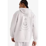 Defacto Defactofit Nba Los Angeles Lakers Boxy Fit Kapüşonlu Skuba Dalgıç Kumaş Sırt Baskılı Sweatshirt F3876ax25augr519 Gri
