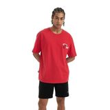 DeFacto DeFactoFit NBA Miami Heat Boxy Fit Bisiklet Yaka Kısa Kollu Tişört Kırmızı S