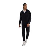 DeFacto DeFactoFit Slim Fit Jogger Eşofman Altı Dar Kesim Skuba Dalgıç Kumaş Standart Paça Beli Bağcıklı Lastikli Paça Siyah L