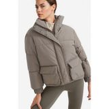 Defacto Defactofit Su İtici Oversize Fit Geniş Kalıp Dik Yaka Fermuarlı Çıtçıtlı Cepli Şişme Mont E9266ax25wnkh464 Haki-kh464