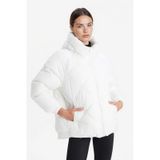 Defacto Defactofit Su İtici Oversize Fit Geniş Kalıp Kapüşonlu Fermuarlı Cepli Şişme Mont E9260ax25auwt80 Beyaz-wt80