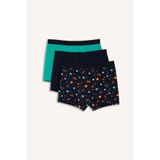 DeFacto Desenli 3'lü Boxer Set Erkek Çocuk E3367A826HS