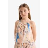 DeFacto Desenli Askılı Bluz Kız Çocuk, 11-12 Yaş, D7631A825SMOG372-218052, Somon, Kız çocuk