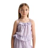 DeFacto Desenli Askılı Bluz Kız Çocuk, 11-12 Yaş, D7632A825SM, Mor-PR67, Kız çocuk