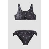 DeFacto Desenli Bikini Takımı Kız Çocuk C0368A824SM - 5 - 6 Yaş - Siyah-BK27