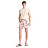 DeFacto Desenli File Astarlı Kısa Boy Deniz Şortu, M, E1028AX25HS, Bordo-BR285, Erkek