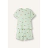 Defacto Desenli Fitilli Kaşkorse 2li Pijama Takımı Erkek Bebek H4030a526hsgn1094 Yeşil-gn1094