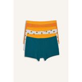 DeFacto Desenli Penye 3'lü Boxer Erkek Çocuk H5942A826SM - Beyaz-WT34 - 5 - 6 Yaş