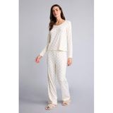 DeFacto Desenli Pijama Takımı Bej, L, G7684AX26SP, Bej-BG144, kadın