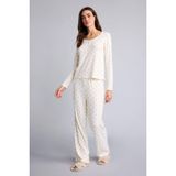 DeFacto Desenli Pijama Takımı Bej, XL, G7684AX26SP, Bej-BG144, kadın