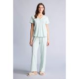 DeFacto Desenli Pijama Takımı Yeşil, M, H1276AX26SM, Yeşil-GN1114, kadın