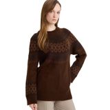 DeFacto Desenli Triko Kazak Tunik, M, G5887AX25WN, Kahve-BN320, Kadın