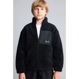 DeFacto Dik Yaka Fermuarlı Cepli Pelüş Basic Sweatshirt Hırka Erkek Çocuk