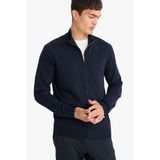 DeFacto Dik Yaka Fermuarlı Triko Hırka, 2XL, F2739AX25AU, Lacivert-NV135, Erkek