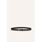 DeFacto Dikdörtgen Toka Suni Deri Kemer, 85, H5025AXNS, Siyah-BK27, kadın