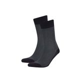 DeFacto Dikişsiz Metal Pinli Ultra Soft 2'li Bambu Premium Uzun Çorap, STD, C2536AXNS, Lacivert, erkek