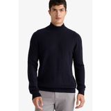Defacto Dikişsiz Triko Kazak Lacivert, 2XL, F4623AX25WN, Lacivert-NV64, Erkek, XXL