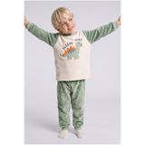 DeFacto Dinozor Baskılı Pelüş 2'li Pijama Takımı Erkek Bebek I2368A526CW