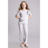 DeFacto Disney Mickey & Minnie Fitilli Kaşkorse 2'li Pijama Takımı Kız Çocuk H2763A826SP - Gri-GR28 - 5 - 6 Yaş
