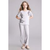 DeFacto Disney Mickey & Minnie Kız Çocuk Pijama Takımı, 13-14 Yaş, H2763A826SP, Gri-GR28, kız-çocuk