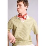 DeFacto Dokulu Boxy Fit Polo Tişört, M, F8351AX26SM, Yeşil, Erkek