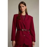 DeFacto Düğmeli Blazer Ceket Bordo, 38, G4306AX25WN, Bordo-BR115, Kadın