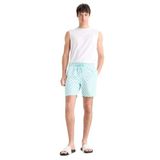 DeFacto E0977AX25HS Yeşil-GN1101 Erkek Regular Fit Desenli File Astarlı Kısa Boy Deniz Şortu