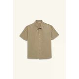 Defacto E1588 Haki Erkek Çocuk Oversize Geniş Kalıp Polo Yaka Paraşüt Kısa Kollu Gömlek