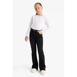 Defacto E6183a8bk27 Siyah Kız Çocuk Flare Fit İspanyol Paça Jean Pantolon