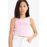 Defacto E6521 Pembe Kız Çocuk Barbie Bisiklet Yaka Atlet