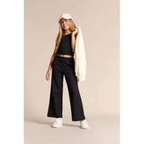 DeFacto E8293 Siyah Kız Çocuk Wide Leg Waffle Geniş Paça Pantolon