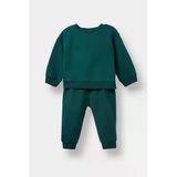 Defacto E8430a5gn671 Yeşil Erkek Bebek 2'Li Takım Basic Düz Sweatshirt Eşofman Altı
