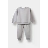 Defacto E8430a5gr52 Gri Erkek Bebek 2'Li Takım Basic Düz Sweatshirt Eşofman Altı