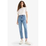 Defacto E9161axnm28 Mavi Comfort Mom Yüksek Bel Bilek Boy Jean Yıkamalı Pantolon