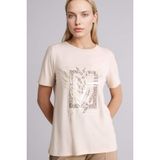 DeFacto Ekru T-Shirt, S, H1455AX26SP, Ekru-ER37, Kadın