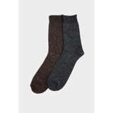 DeFacto Erkek 2'li Yün Kışlık Çorap H1504AXNS - 41 - 44 - Çok Renkli-KR1