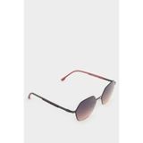 DeFacto Erkek Altıgen Bordo Metal Çerçeve Siyah Cam UV Güneş Gözlüğü F0493AXNS