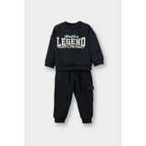 DeFacto Erkek Bebek 2li Takım Baskılı Sweatshirt Eşofman Altı G5132A525WN